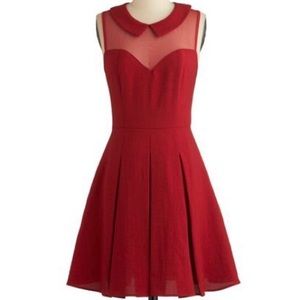 ModCloth Served on Skates Red Dress NWOT